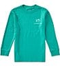 Southern Tide Boys Skipjack Cloud Beach Badge Long Sleeve T-Shirt - Image 2