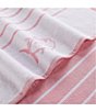 Color:White/Geranium Pink - Image 3 - Breton Striped 2-Pack Bath Towel Set