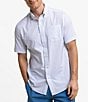Color:Classic White - Image 1 - Brrr° Intercoastal Casual Water Woven Short Sleeve Sport Shirt