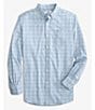 Color:Dream Blue - Image 1 - Brrr° Intercoastal Performance Stretch Haywood Plaid Long Sleeve Woven Shirt
