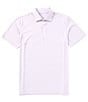 Color:Wisteria Purple - Image 1 - Brrr°eeze Beattie Stripe Performance Stretch Short Sleeve Polo Shirt