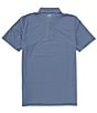 Color:Aged Denim - Image 2 - Brrr°eeze Beattie Stripe Performance Stretch Short Sleeve Polo Shirt