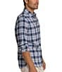 Southern Tide Brushed Twill Ashborough Plaid Long Sleeve Woven Shirt, Color:Heather Dress Blue - Image 3