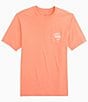 Color:Desert Flower Coral - Image 2 - Caps Off Badge Short Sleeve T-Shirt
