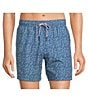 Color:Coronet Blue - Image 1 - Dazed And Transfused 6#double; Inseam Swim Trunks