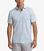 Color:Seacrest Green - Image 1 - Driver Verdae Stripe Short Sleeve Polo Shirt