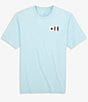 Color:Chilled Blue - Image 1 - Flag Left Chest Short Sleeve T-Shirt