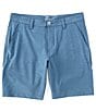 Color:Heather Blue - Image 1 - Heathered T3 Flat-Front 9#double; Inseam Gulf Shorts
