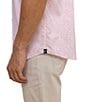 Color:Apricot Blush Coral - Image 3 - Brrr° Intercoastal That Floral Feeling Woven Short Sleeve Sport Shirt