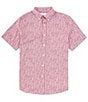 Color:Flamingo Pink - Image 1 - Intercoastal Performance Stretch Legally Frond Short Sleeve Woven Shirt