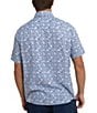 Color:Coronet Blue - Image 2 - Linen Rayon Short Sleeve Woven Shirt