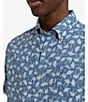 Southern Tide Linen Rayon Summer Rays Short Sleeve Woven Shirt, Color:Coronet Blue - Image 3