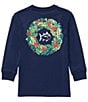 Southern Tide Little/Big Boys 4-16 Christmas Holiday Wreath Graphic T-Shirt, Color:Dress Blue - Image 1