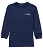 Southern Tide Little/Big Boys 4-16 Christmas Holiday Wreath Graphic T-Shirt, Color:Dress Blue - Image 2