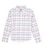Color:Geranium Pink - Image 1 - Little/Big Boys 4-16 Long Sleeve Coastal Passage Pelham Plaid Intercoastal Sport Shirt