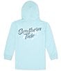 Color:Wake Blue - Image 1 - Little/Big Boys 4-16 Long Sleeve Letterpress Hoodie T-Shirt