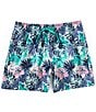 Southern Tide Little/Big Boys 4-16 Palms Swim Trunks, Color:Simply Green Multi - Image 1