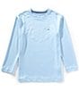 Southern Tide Little/Big Boys 4-16 Shark Graphic Long Sleeve Rashguard, Color:Cerulean - Image 2