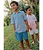 Color:Windward Blue - Image 3 - Little/Big Boys 4-16 Shoreline Shorts