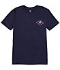 Color:Dress Blue - Image 2 - Little/Big Boys 4-16 Short Sleeve Rod & Reel Flag T-Shirt