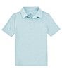 Color:Marine Blue - Image 1 - Little/Big Boys 4-16 Short Sleeve Spacedye Performance Polo Shirt