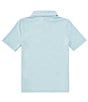 Color:Marine Blue - Image 2 - Little/Big Boys 4-16 Short Sleeve Spacedye Performance Polo Shirt