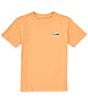 Color:Salmon Bluff Orange - Image 2 - Little/Big Boys 4-16 Short Sleeve Yachts Of Sharks Graphic T-Shirt