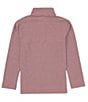 Color:Heather Dusty Coral - Image 2 - Little/Big Boys 4-16 Long Sleeve Quarter-Zip Micro Stripe Cruiser Pullover