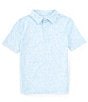 Color:Wake Blue - Image 1 - Little/Big Boys 4-16 Family Matching Short Sleeve That Floral Feeling Printed Performance Polo Shirt