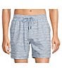 Color:Subdued Blue - Image 1 - Ocean Water Stripe 6#double; Inseam Family Matching Swim Trunks