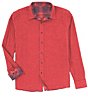 Color:Heather Tuscany Red - Image 2 - Payton Heather Reversible Plaid Long-Sleeve Woven Shirt