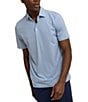Color:Clearwater Blue - Image 1 - Performance Stretch Brrr°-eeze Baytop Stripe Short Sleeve Polo Shirt