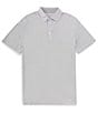 Color:Platinum Grey - Image 1 - Performance Stretch Brrr°-eeze Meadowbrook Stripe Short Sleeve Polo Shirt