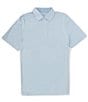 Color:Clearwater Blue - Image 1 - Performance Stretch Brrr°-eeze Meadowbrook Stripe Short Sleeve Polo Shirt