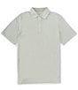 Color:Smoke Green - Image 1 - Performance Stretch Brrr°-eeze Meadowbrook Stripe Short Sleeve Polo Shirt