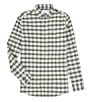 Color:Gulf Green - Image 1 - Performance Stretch Coastal Passage Dearview Plaid Long Sleeve Woven Shirt