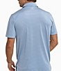 Color:Clearwater Blue - Image 2 - Performance Stretch Driver Baywoods Stripe Short Sleeve Polo Shirt