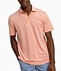 Color:Apricoat Blush Coral - Image 1 - Performance Stretch Driver Baywoods Stripe Short Sleeve Polo Shirt
