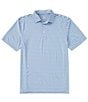 Color:Coronet Blue - Image 1 - Performance Stretch Driver Carova Stripe Short Sleeve Polo Shirt