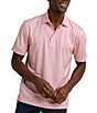 Color:Apricot Blush Coral - Image 1 - Performance Stretch Driver Getting Ziggy With It Short Sleeve Polo Shirt
