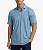 Color:Clearwater Blue - Image 1 - Performance Stretch Driver Vacation Views Printed Short Sleeve Polo Shirt