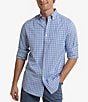 Color:Classic White - Image 1 - Performance Stretch Intercoastal Portsmouth Plaid Long Sleeve Woven Shirt