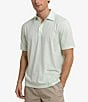 Color:Morning Mist Sage - Image 1 - Seaport Davenport Stripe Short Sleeve Polo Shirt