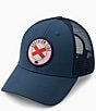 Color:Seven Seas Blue - Image 1 - State Patch Alabama Performance Trucker Hat