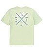 Color:Smoke Green - Image 1 - STSJ Crossed Short Sleeve T-Shirt