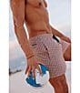 Color:Desert Flower Coral - Image 5 - Vacation Views 6#double; Inseam Swim Trunks
