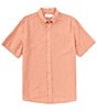 Color:Desert Flower Coral - Image 1 - Vacation Views Short Sleeve Woven Shirt