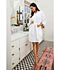 Sleep Sense Spa Essentials by Sleep Sense Short Waffle Wrap Robe, Color:White - Image 3