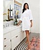 Sleep Sense Spa Essentials by Sleep Sense Short Waffle Wrap Robe, Color:White - Image 4