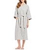 Color:Grey Heather - Image 1 - Spa Essentials by Sleep Sense Waffle Knit Cozy Wrap Robe
